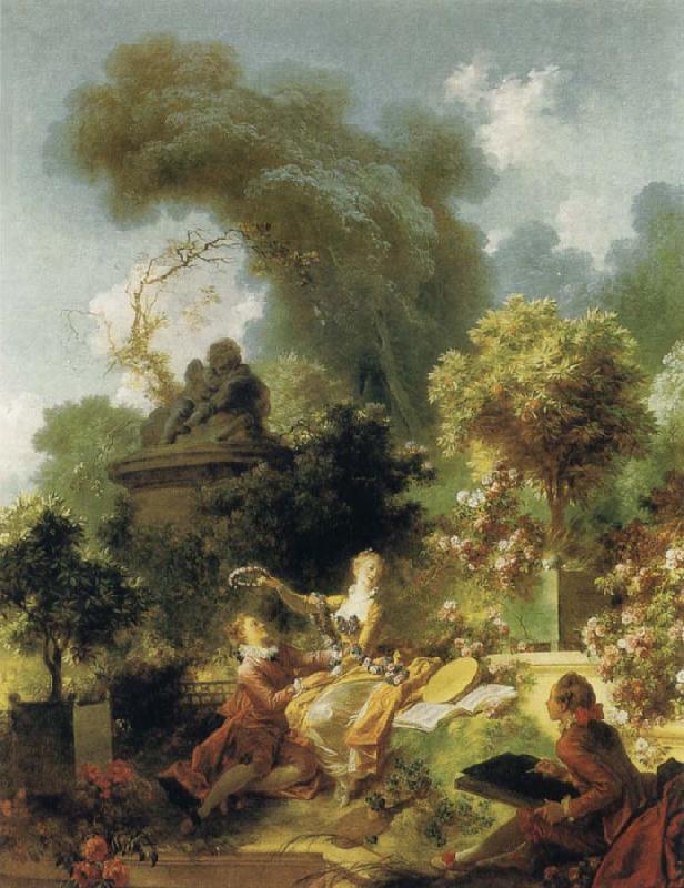 Jean Honore Fragonard Progress of Love:The Lover Crowned Germany oil painting art